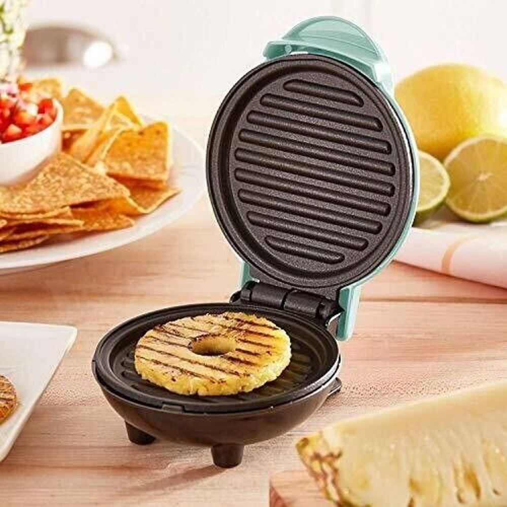 Dash Mini Maker Portable Grill Machine + Panini Press Burgers Sandwich Mint Teal